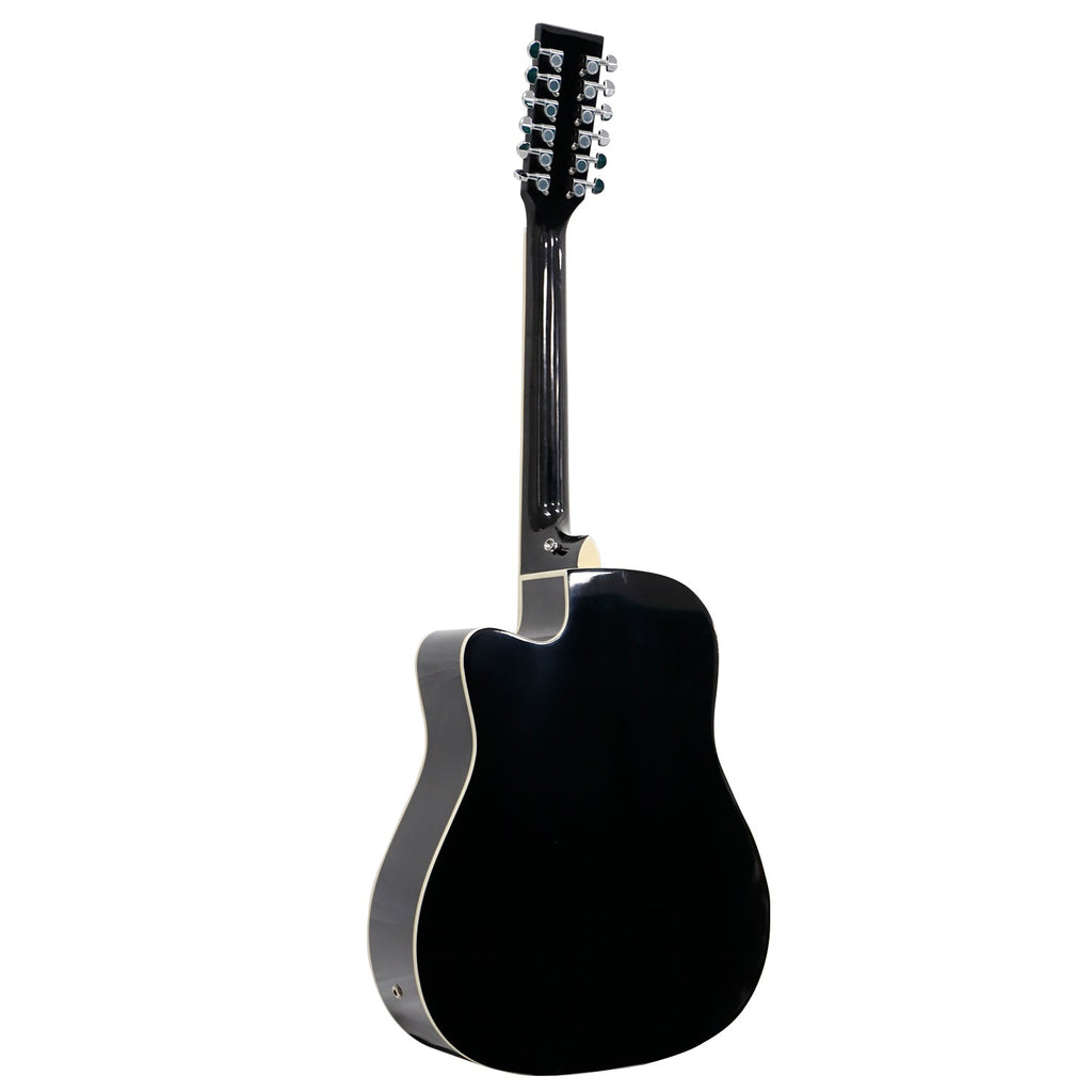 NNEDPE 12-String Acoustic Guitar with EQ - Black-2