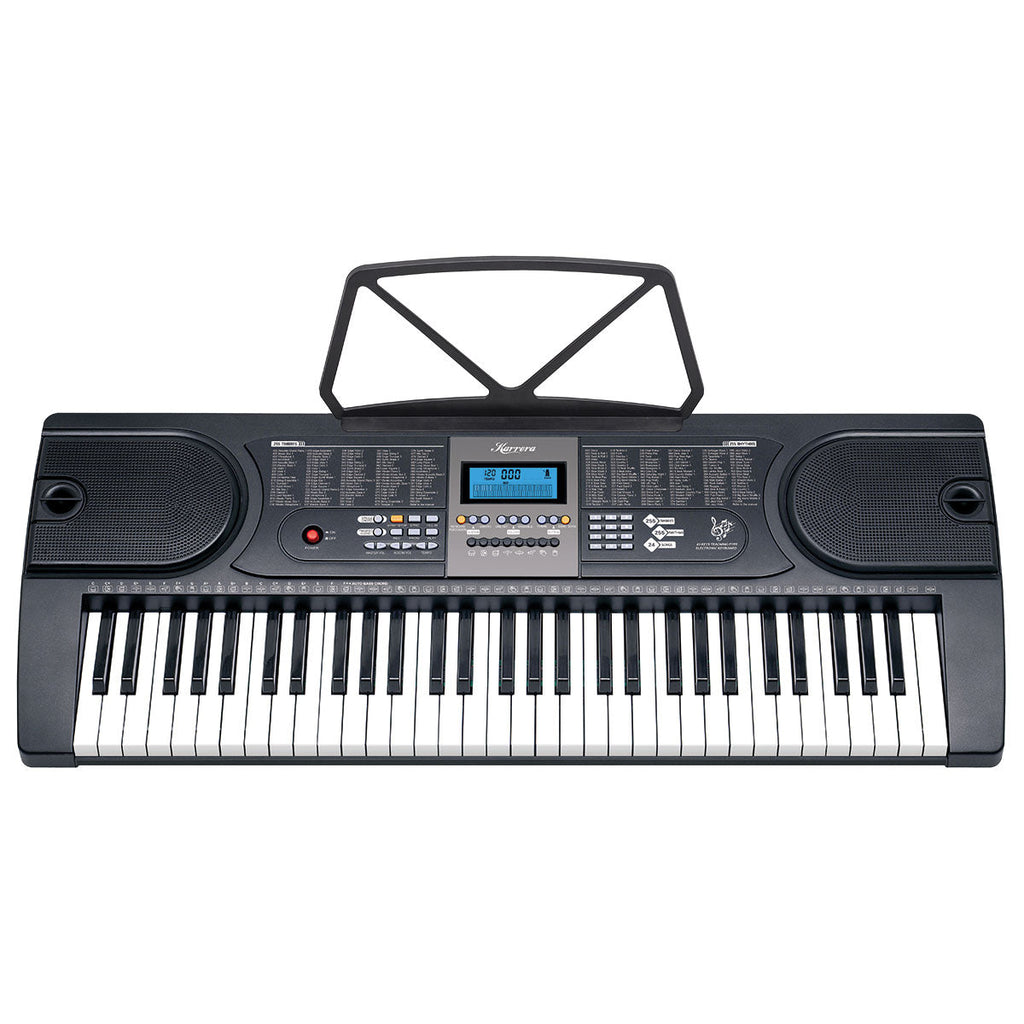 NNEDPE Karrera 61 Keys Electronic Keyboard Piano with Stand - Black-2