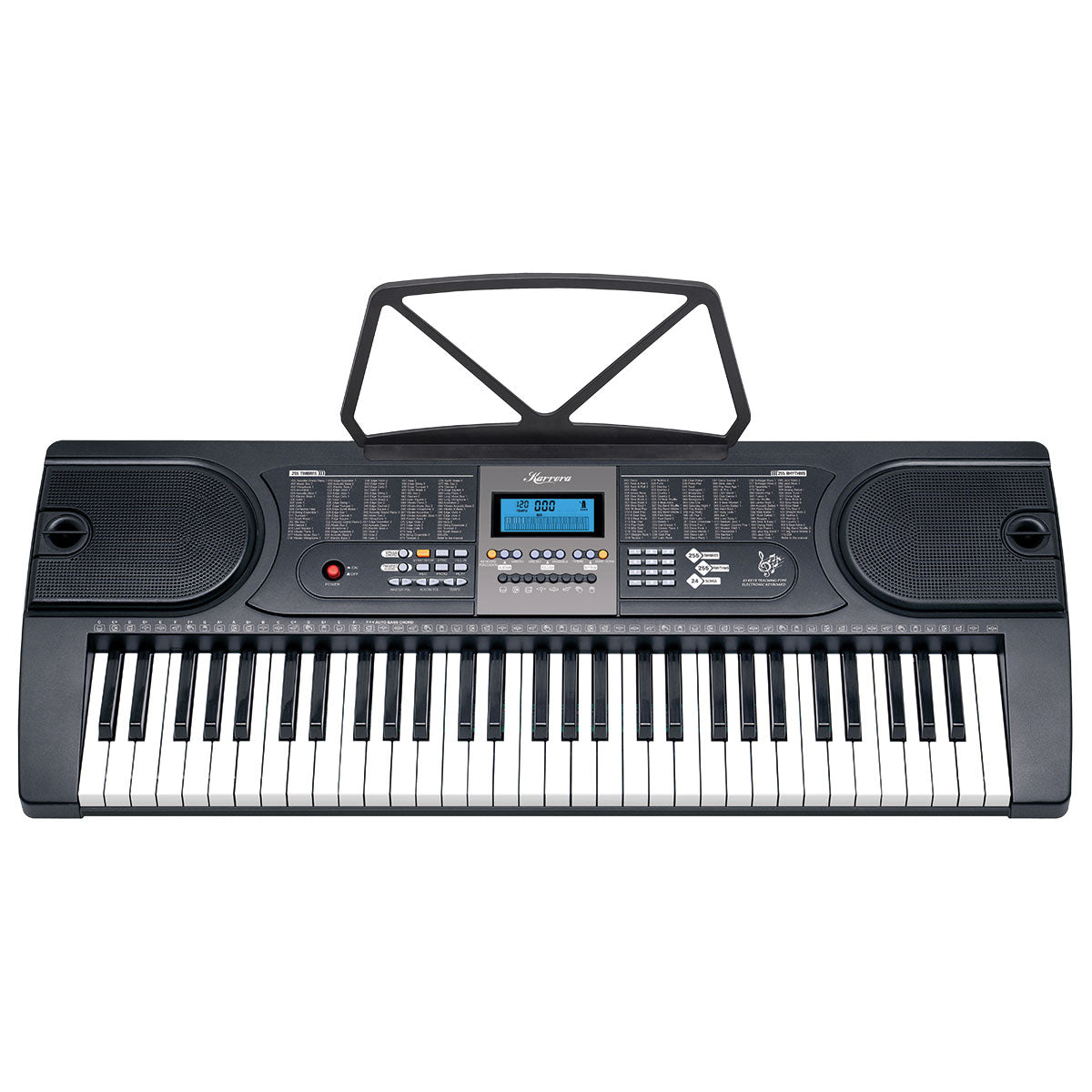 NNEDPE Karrera 61 Keys Electronic Keyboard Piano with Stand - Black-2
