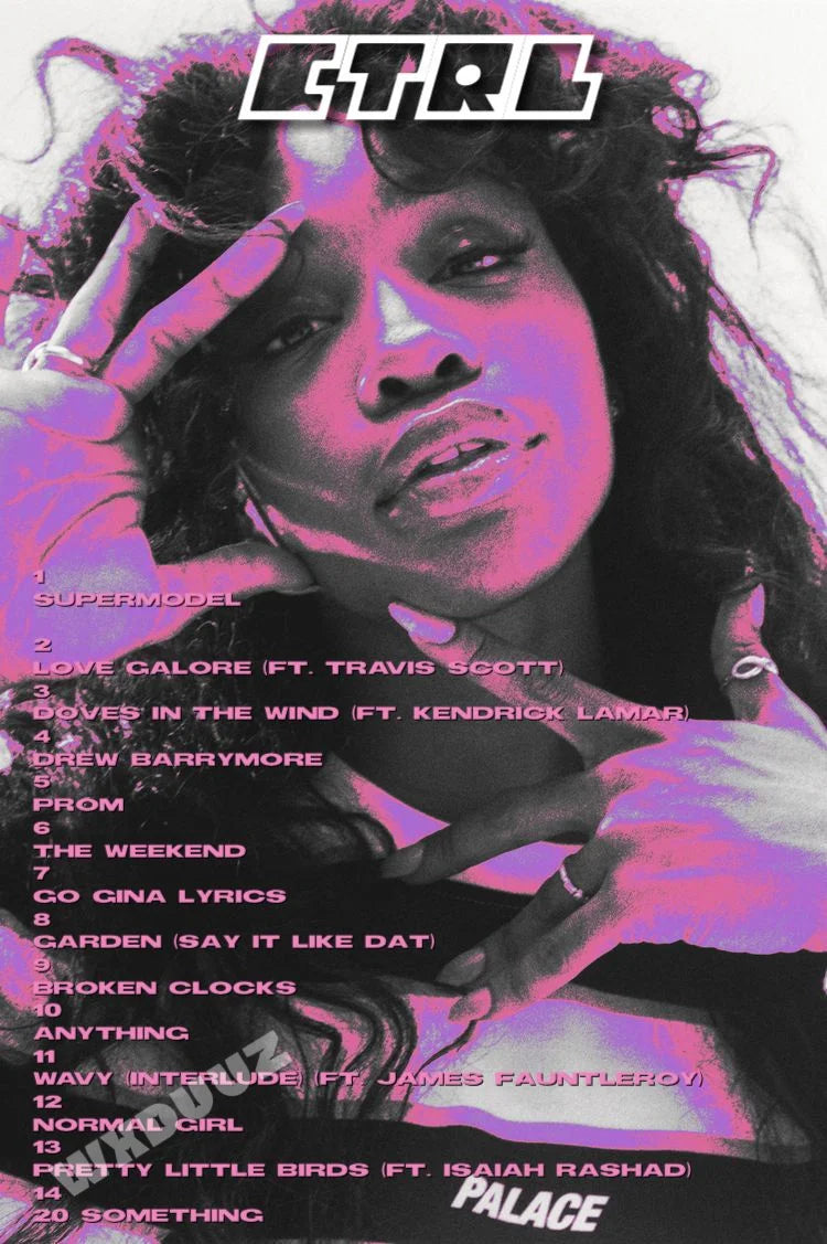 European and American Popular Female Star Pop Singer Sza Personal Photo Music Album Cover Poster Retro Home Decor Gift Wall Art Art Decoration Poster Store