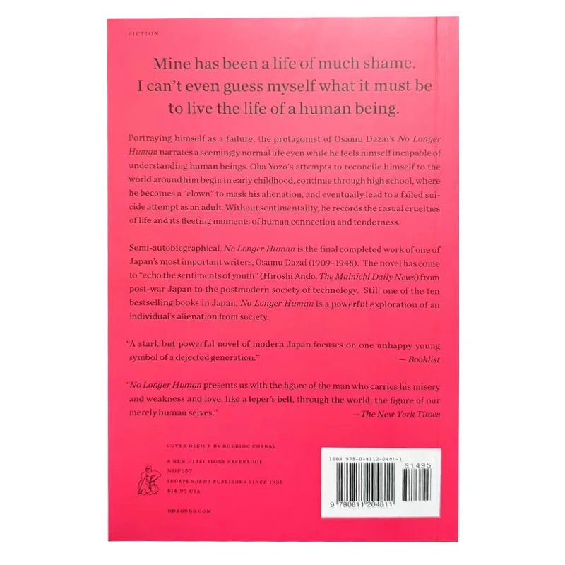 No Longer Human By Osamu Dazai English Paperback Bestseller Classic Tragic Fiction Must Read Novel For Book Lovers Worldwide Ali Full Hosting 1 Store