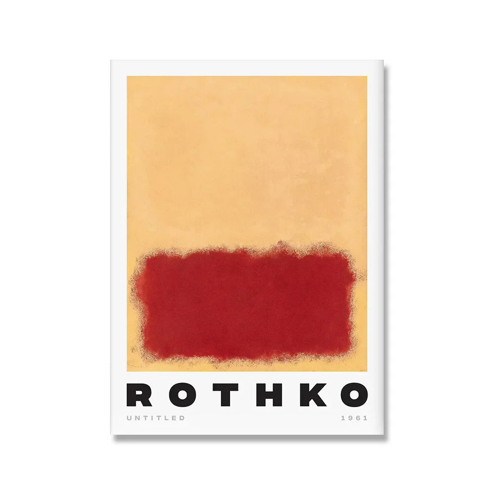 Scandinavian Modern Wall Art Mark Rothko Abstract Colorful HD Canvas Poster Prints Home Bedroom Living Room Decoration SQ DECOR ART Store