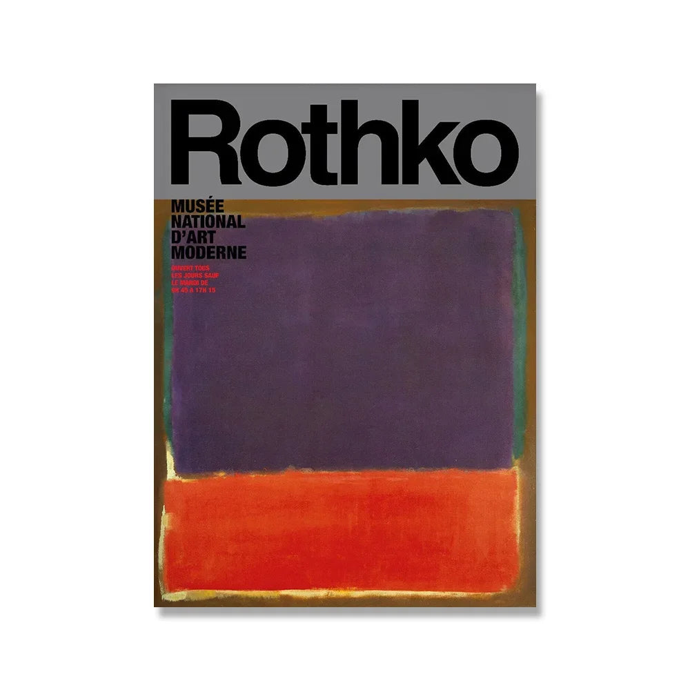 Scandinavian Modern Wall Art Mark Rothko Abstract Colorful HD Canvas Poster Prints Home Bedroom Living Room Decoration SQ DECOR ART Store