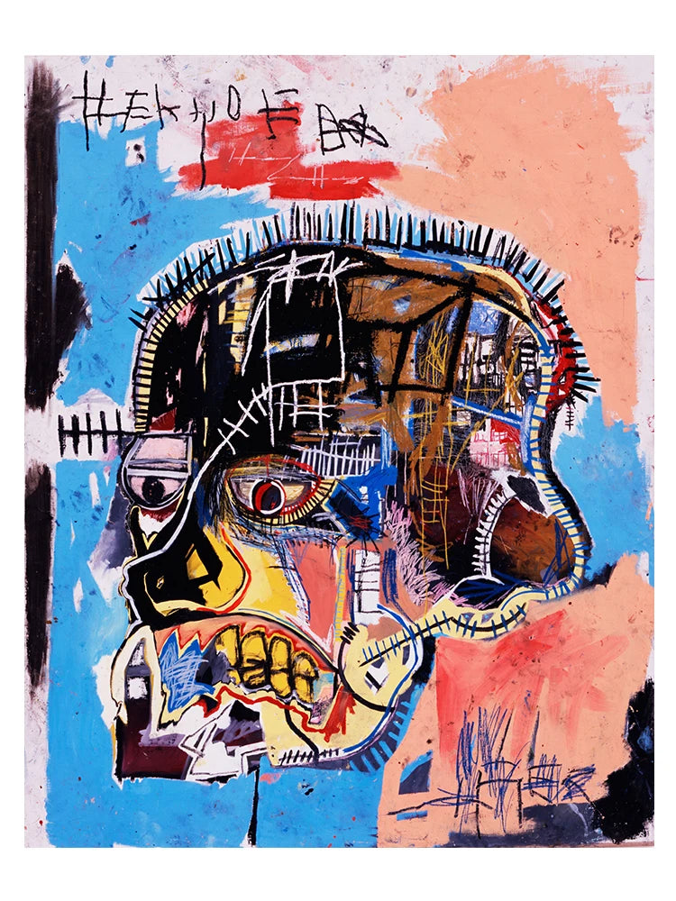 Graffiti Artist Jean Michel Abstract Canvas Art Poster and Print Canvas Paintings on The Wall for Living Room Home Decor Picture Fashion Canvas Painting Store