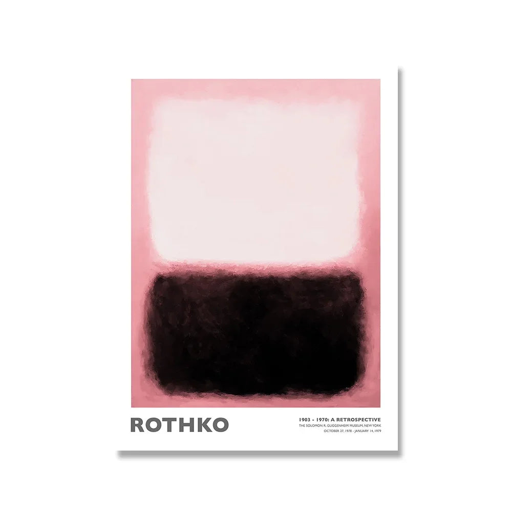 Scandinavian Modern Wall Art Mark Rothko Abstract Colorful HD Canvas Poster Prints Home Bedroom Living Room Decoration SQ DECOR ART Store