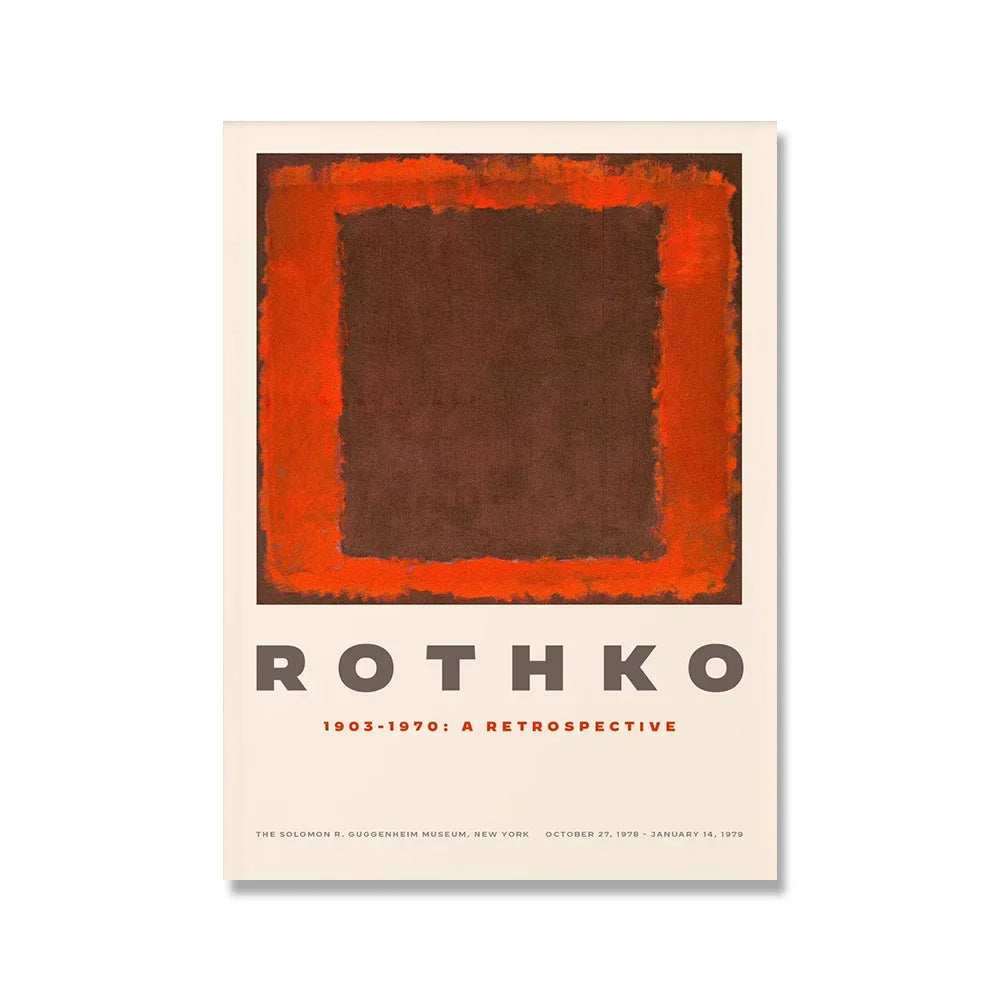 Scandinavian Modern Wall Art Mark Rothko Abstract Colorful HD Canvas Poster Prints Home Bedroom Living Room Decoration SQ DECOR ART Store