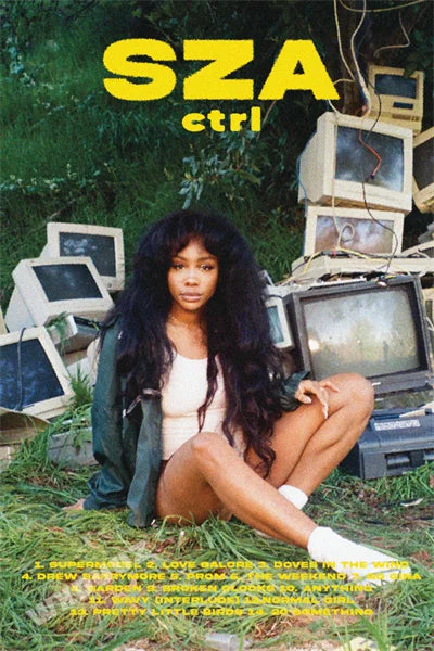 European and American Popular Female Star Pop Singer Sza Personal Photo Music Album Cover Poster Retro Home Decor Gift Wall Art Art Decoration Poster Store