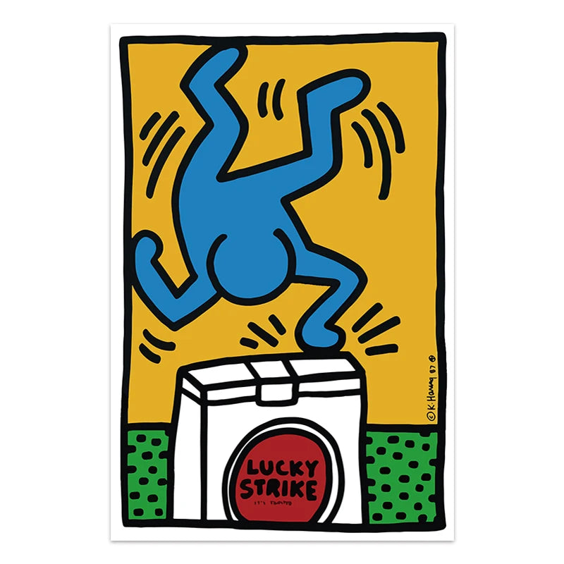 Lucky Strike Graffiti Art Canvas Paintings on The Wall Art Posters and Prints Wall Art Street Art Pictures Home Wall Decoration ASTRDECOR Official Store