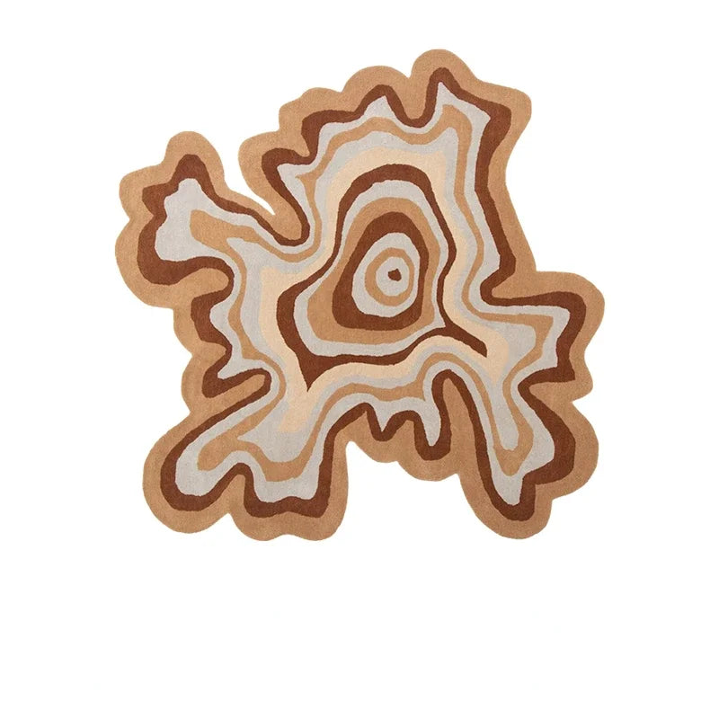 Creative Design Living Room Decoration Carpet Irregular Rainbow Rugs for Bedroom Fluffy Soft Dopamine Plush Rug Home Thick Mat Carpet Forest ins Store