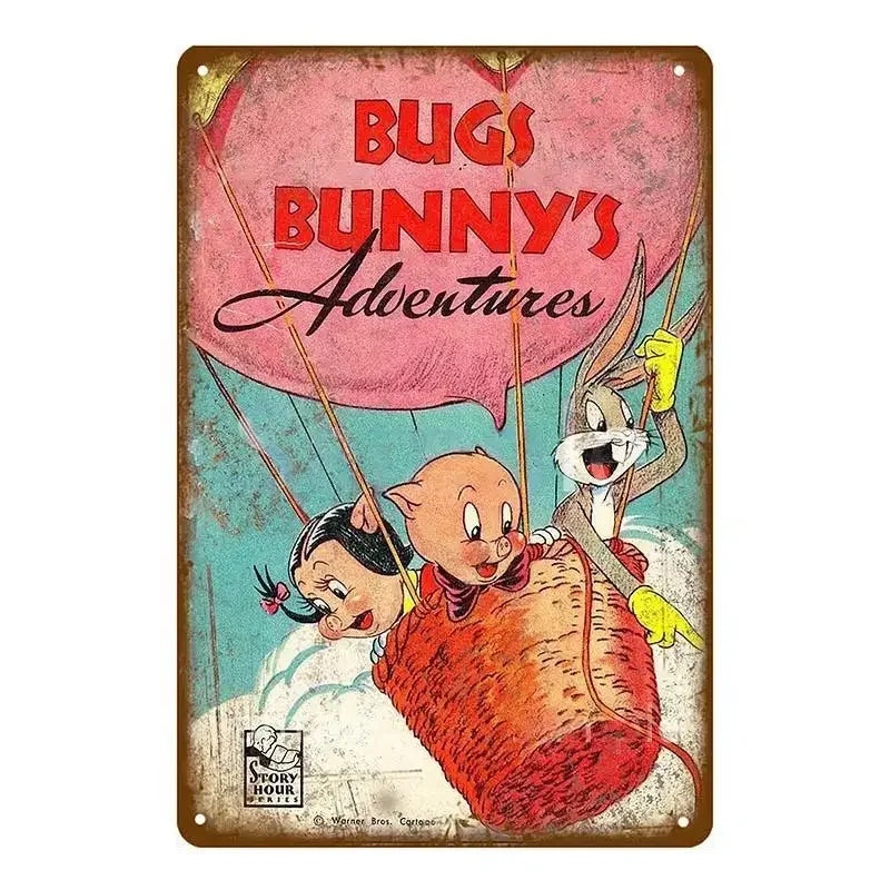 Vintage Comic Mouse Metal Signs Sign Poster Pub Plaque Metal Retro Children's Room Home Bedroom Living Room Wall Art Decor MetalWorks Depot Store