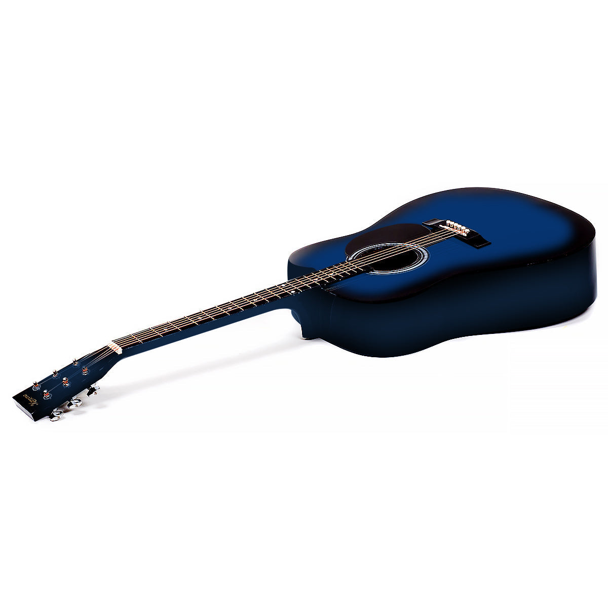 NNEDPE 38in Cutaway Acoustic Guitar with guitar bag - Blue Burst-1