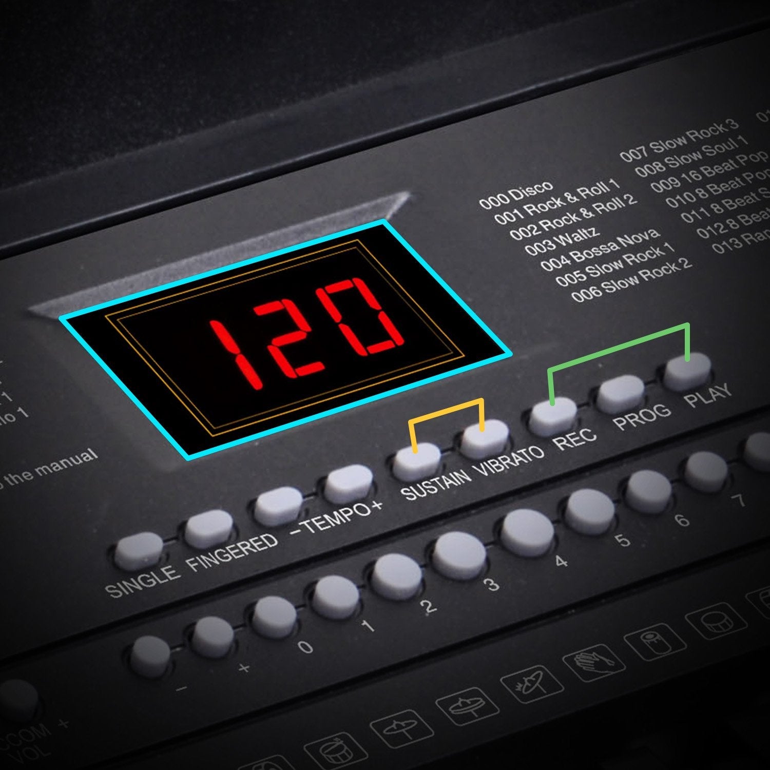 NNEDPE 61-Key Electronic Piano Keyboard 75cm with Stand - Black-3