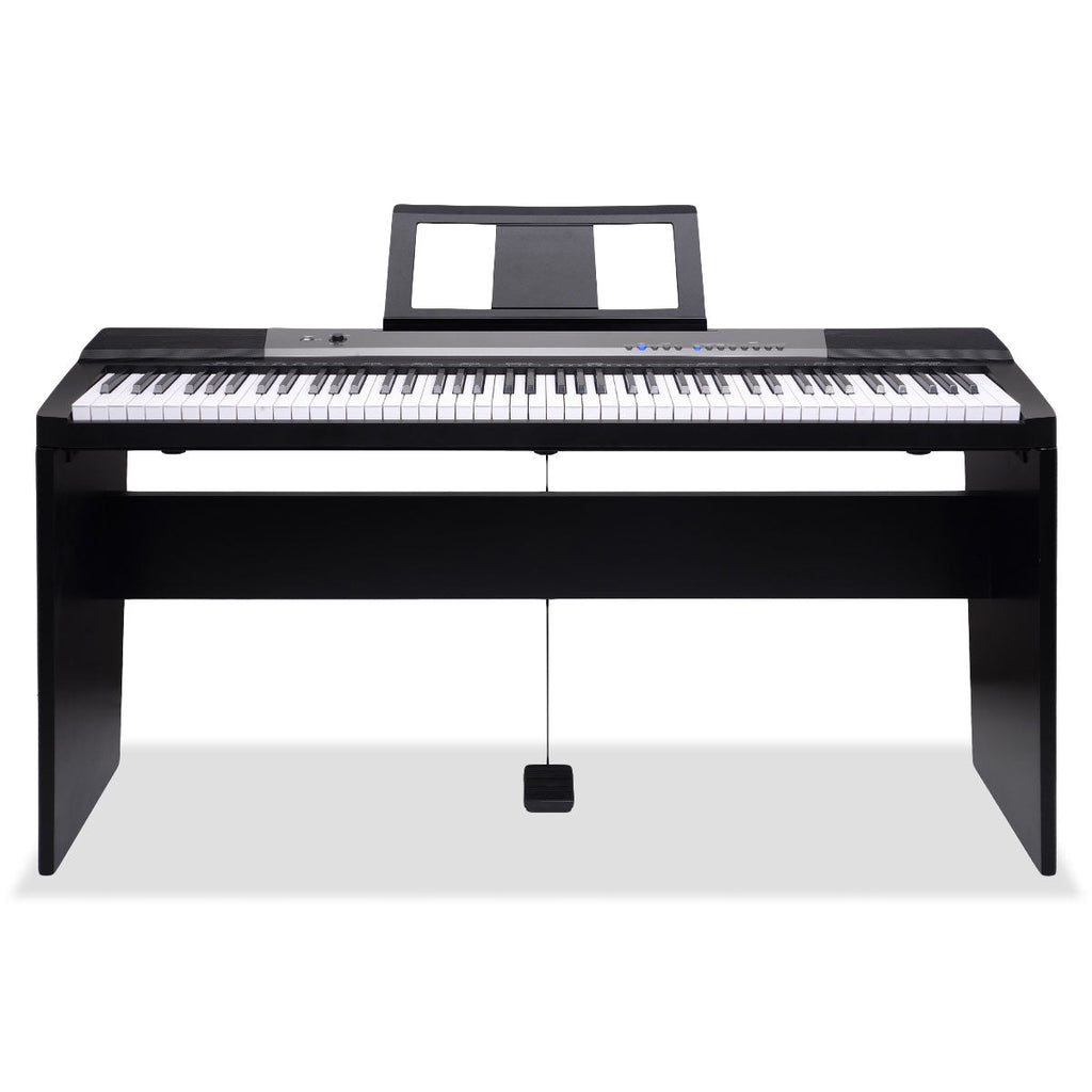 NNEDPE Karrera 88 Keys Electronic Keyboard Piano with Stand Black-1