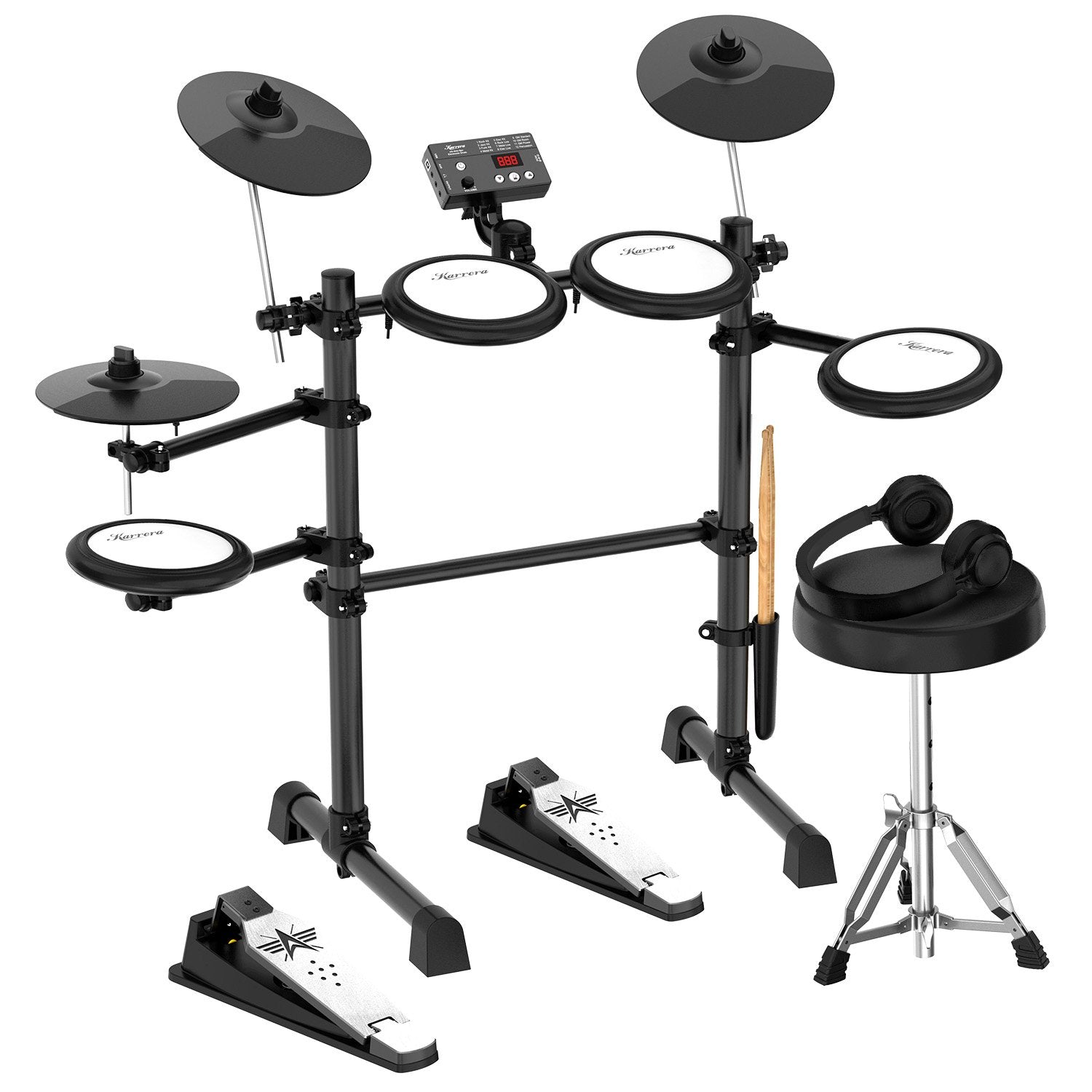 NNEDPE TDX-16 Electronic Drum Kit with Pedals-0